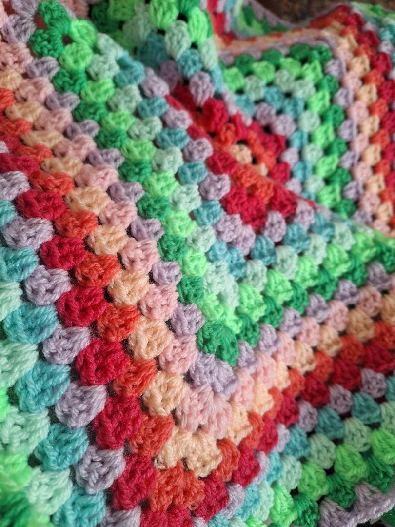 colourful crochet granysquare pattern