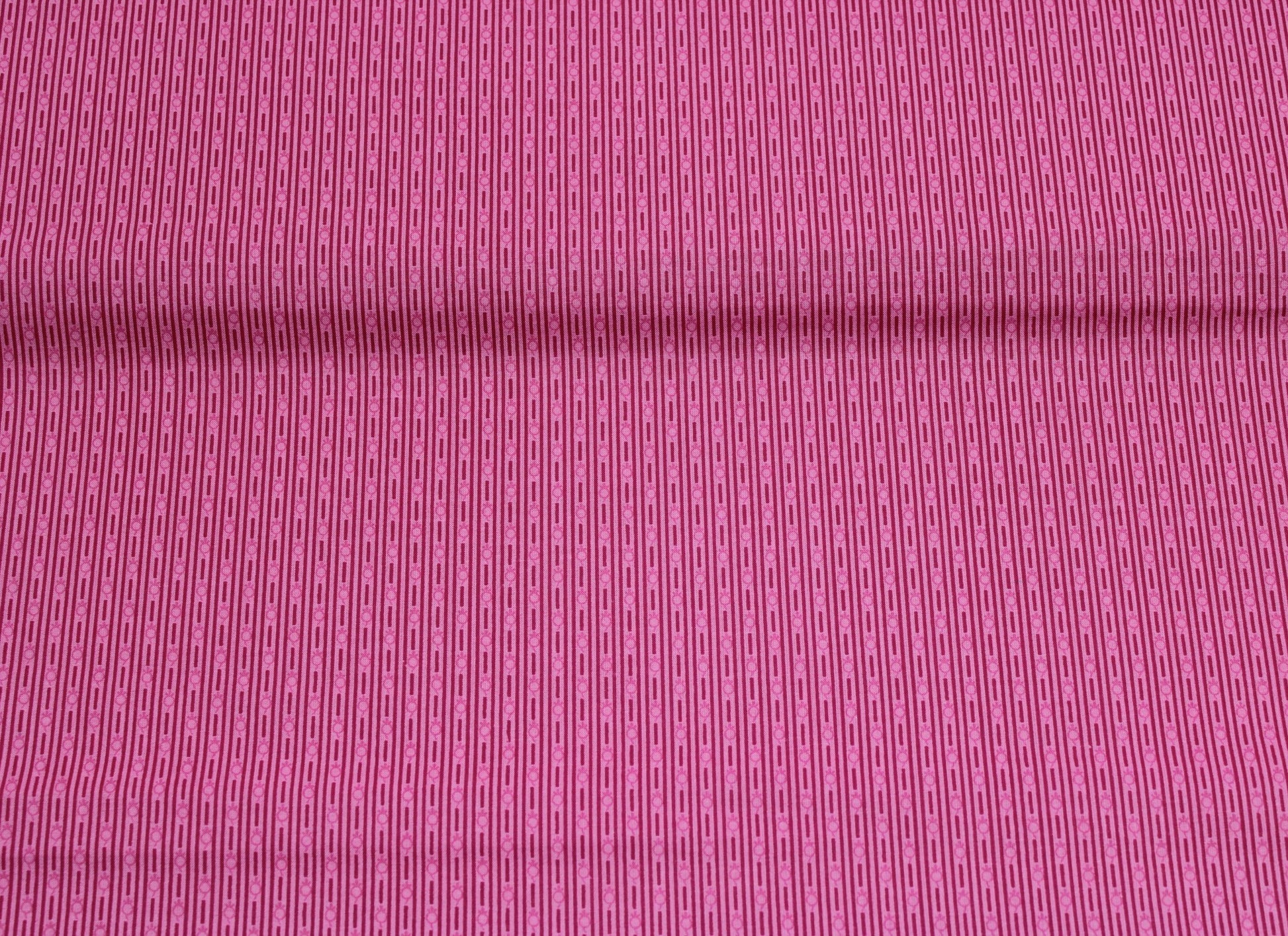 pink lines and circles fabric, two tone