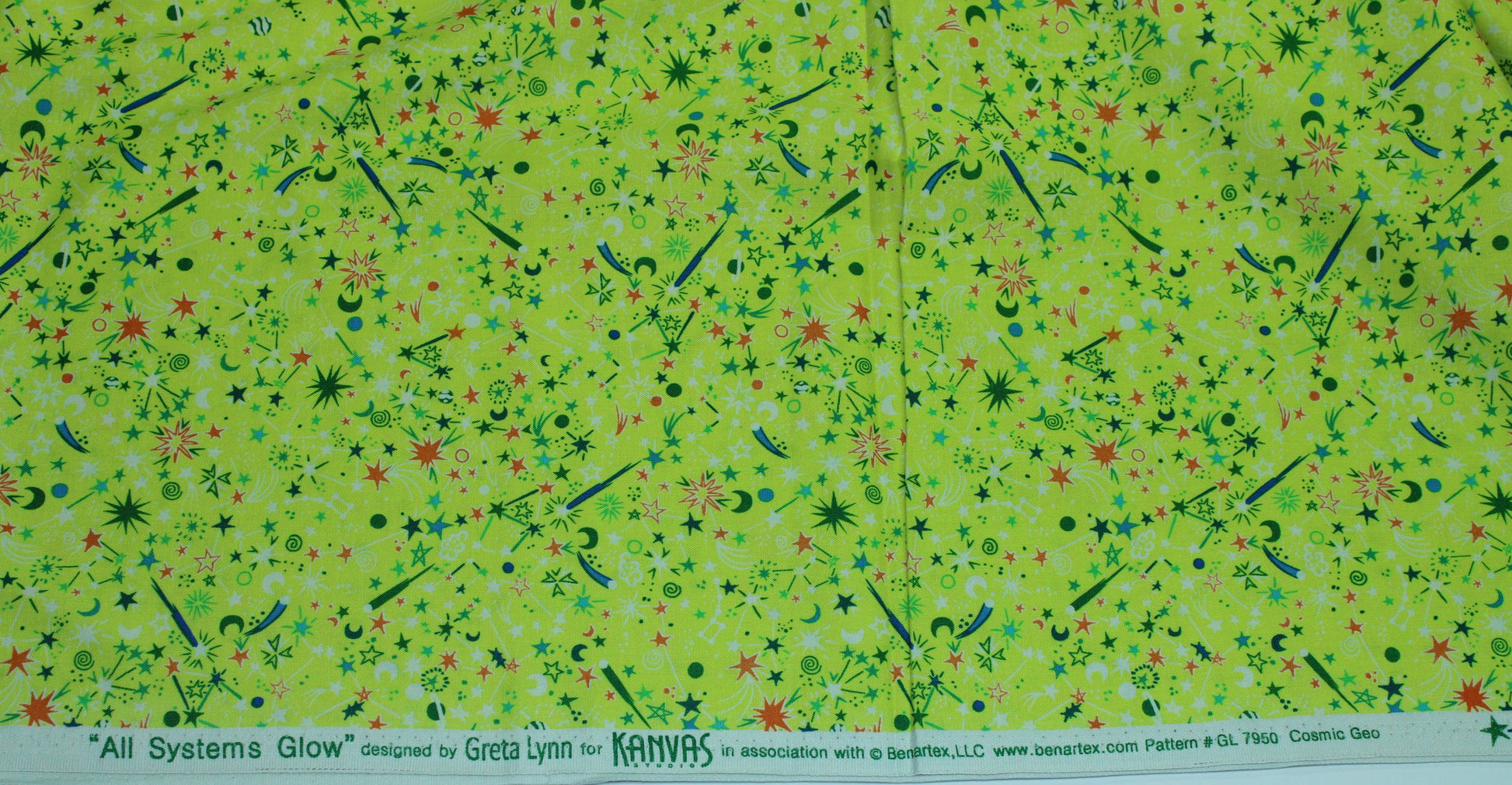 Cosmic Geo by Greta Lynn for Kanvas , Glow in the dark fabric