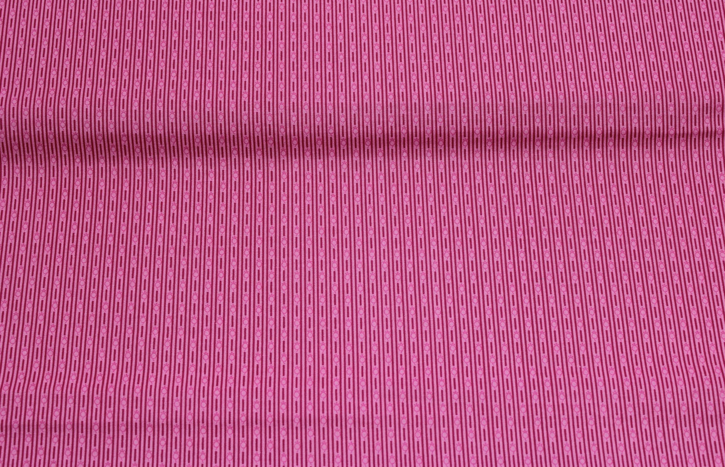 dot and lines pink cotton fabric