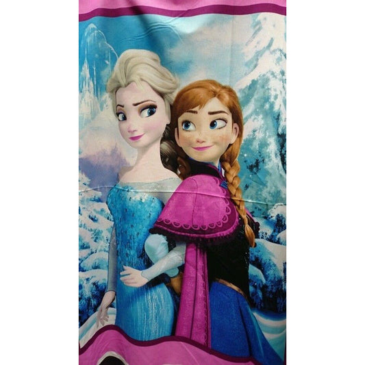 Disney Frozen Elsa and Anna panel , very clear colours cerise, turquoise blue- MadOnSewing