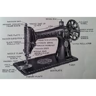 image shows vintage  Singer sewing machine  
